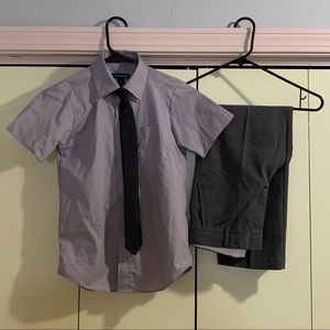 Boys George dress shirt/pants/tie set size 8 (M)